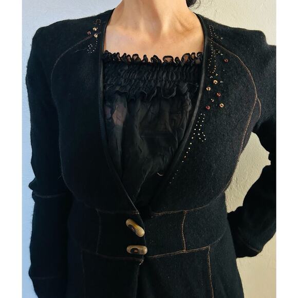 Burning Torch Cashmere Cardigan - Picture 2 of 8